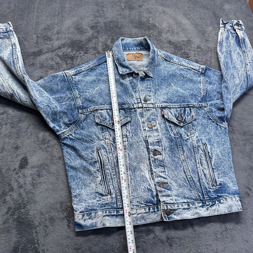 Vintage 80s Levis Type 3 Jacket 70507 0229 Mens Large Acid Wash USA Made Trucker